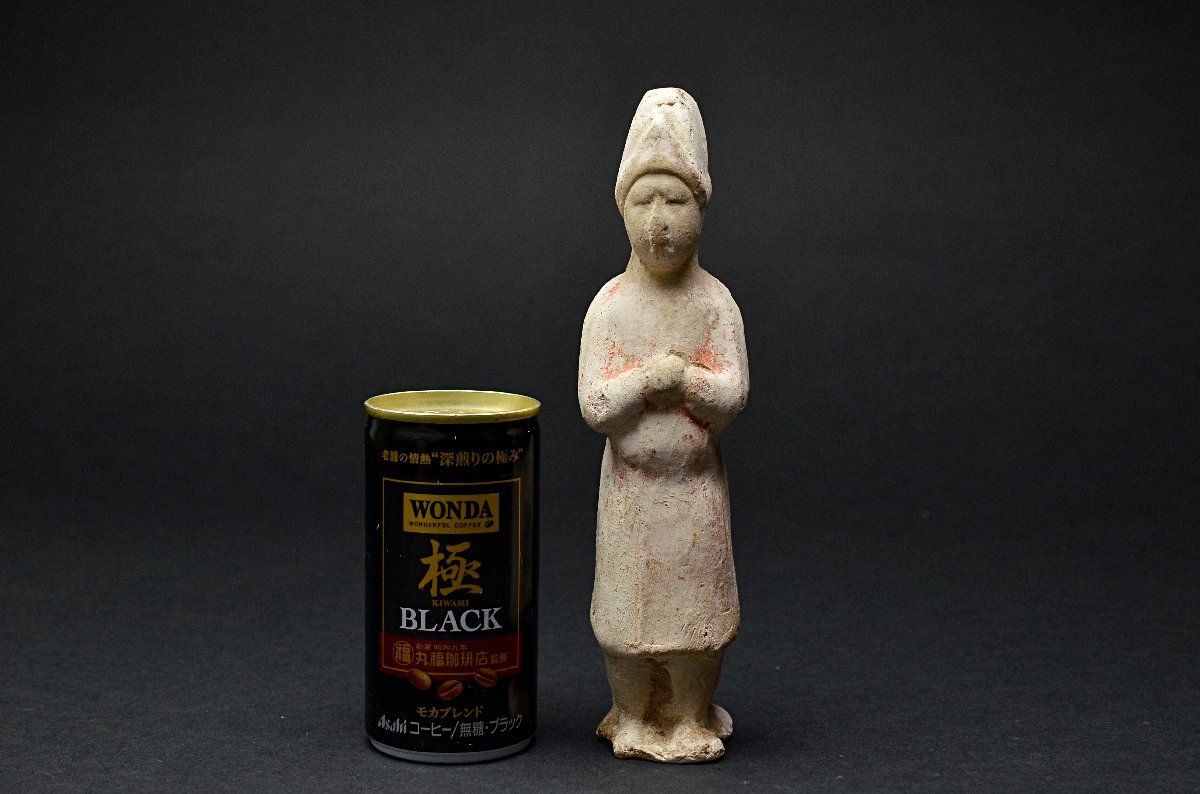 加彩人物俑　中国古陶　古玩　侍女　唐三彩 唐三彩 加彩人物俑 古玩 侍女 三彩女立俑- Yahoo!オークション 中国古