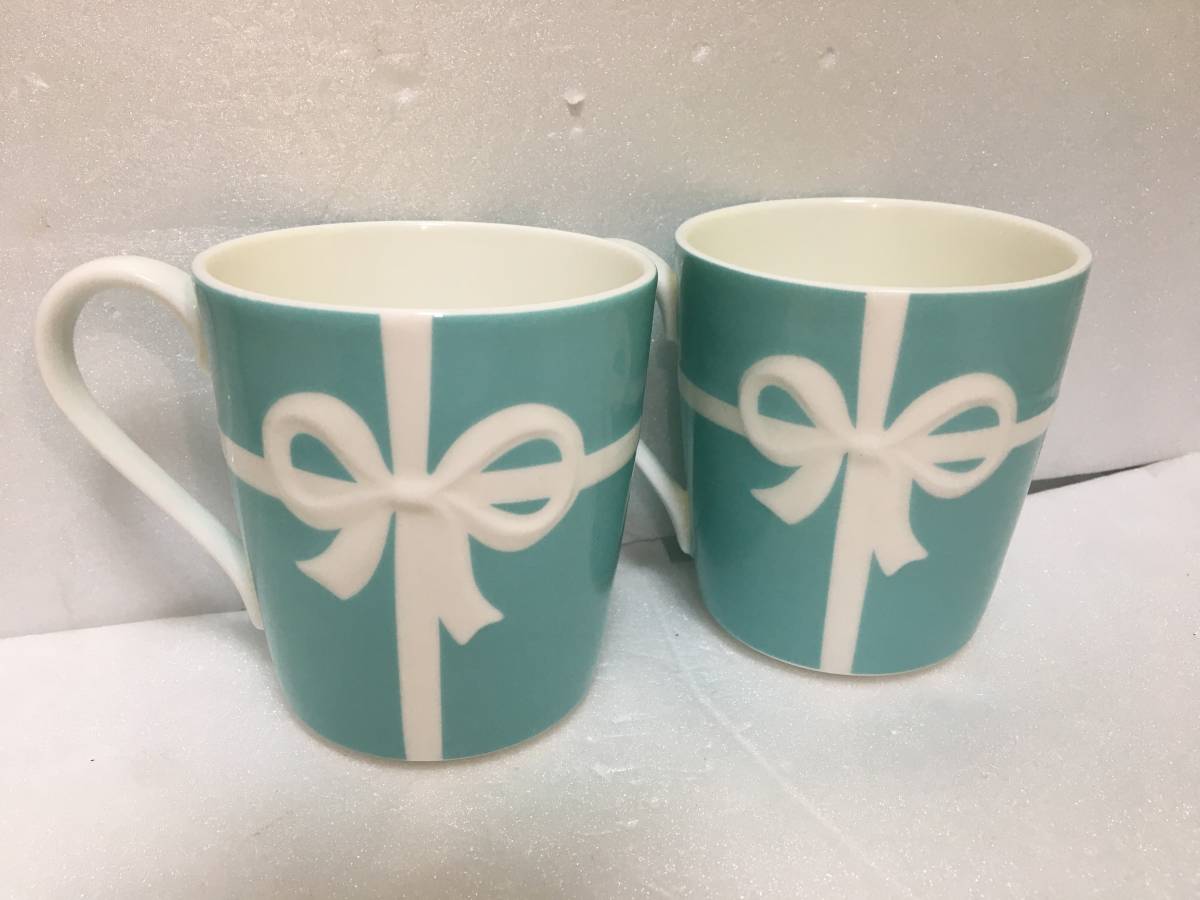 さー様 〇H110〇TIFFANY＆Co. ティファニー ペア マグカップ ブルーリボン