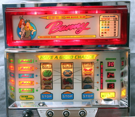 レトロ【2号機パチスロ】スーパーバニーガール 白パネル（オリンピア