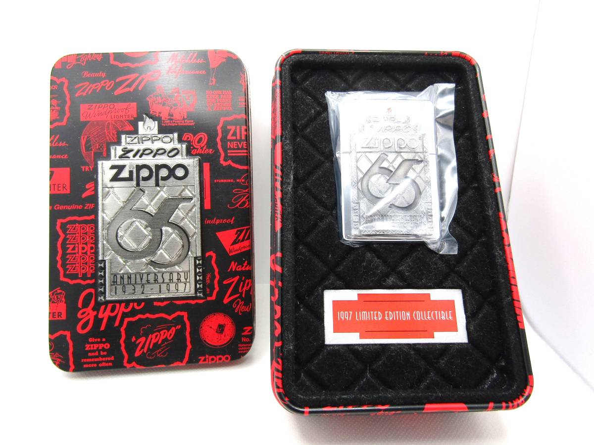 65周年 zippo ジッポ 未使用 ZIPPO 未使用ZIPPO 65周年記念 通しNo.刻印