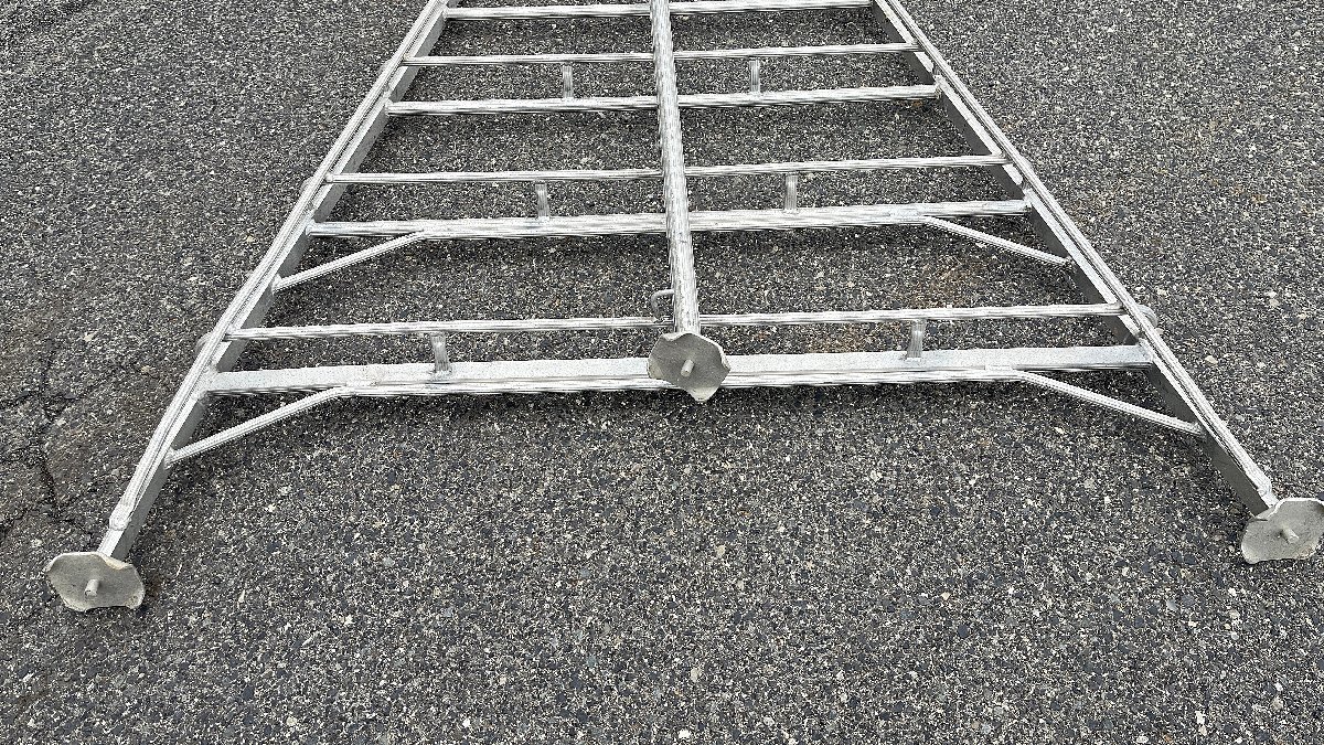 2引取限定☆中古☆メーカー不明 アルミ三脚脚立 ステップ 折りたたみ  