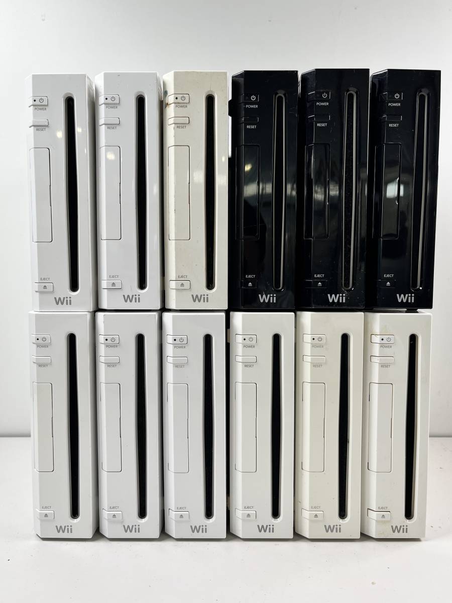 ♪【中古】Nintendo Wii 本体 12台 まとめ ② 任天堂 ニンテンドー ゲーム機 動作未確認 ジャンク ＠100(5)