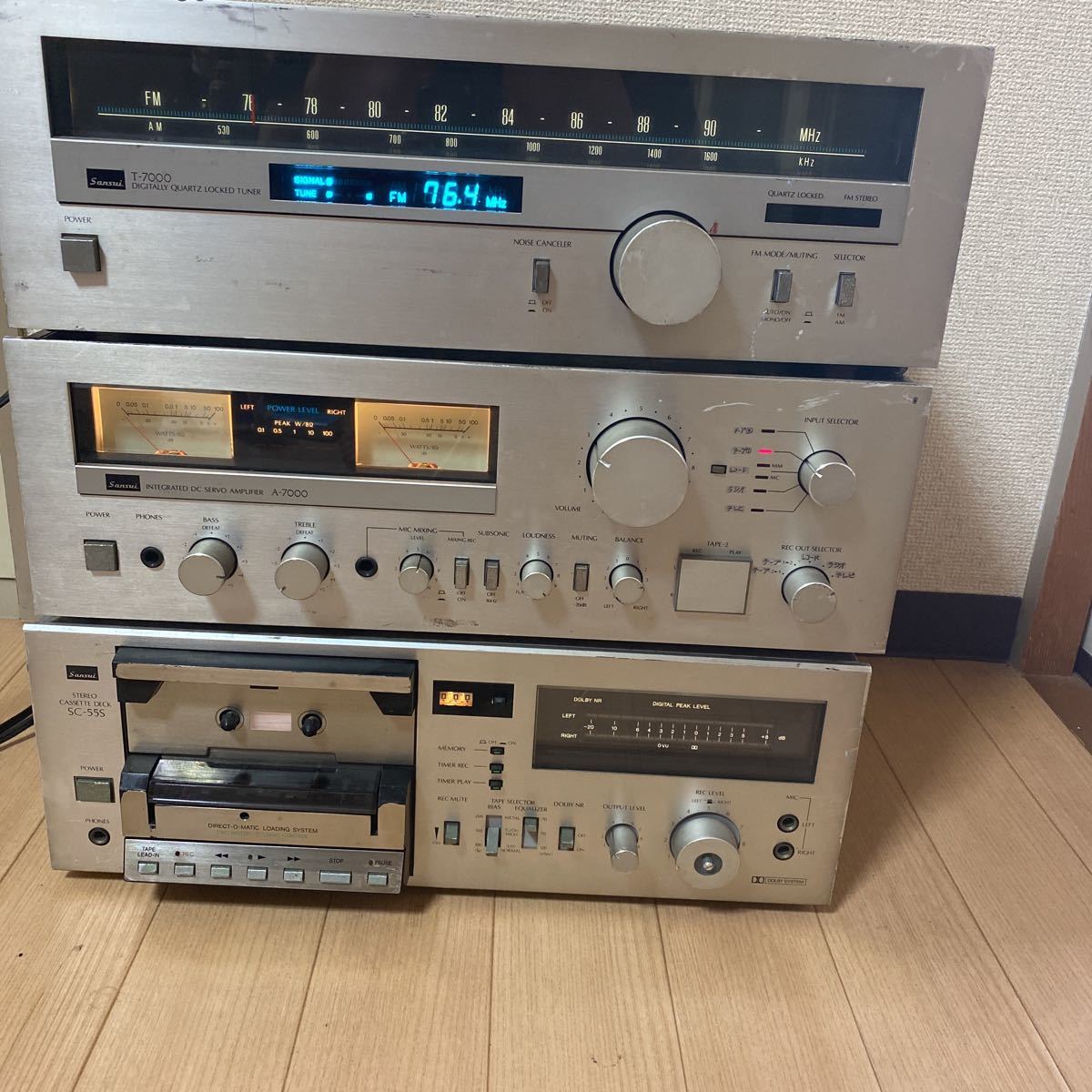 カセットデッキ サンスイ SANSUI sc-55 SC-55の仕様 通電確認のみ現状