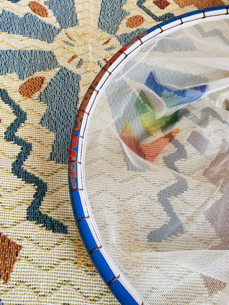 ヘラブナ　新品　カーボン枠玉網　大型　青色枠　二色網　タモ網　1円スタート_4