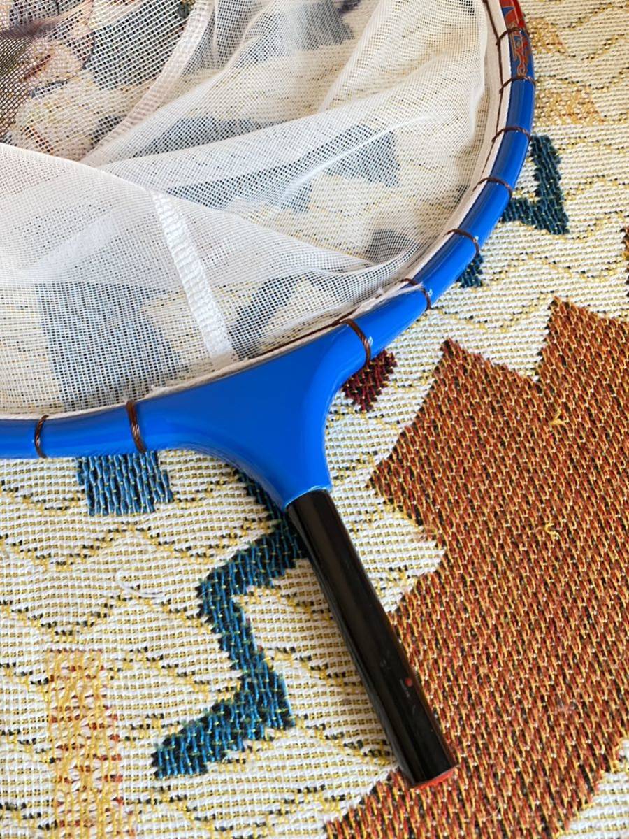 ヘラブナ　新品　カーボン枠玉網　大型　青色枠　二色網　タモ網　1円スタート_5