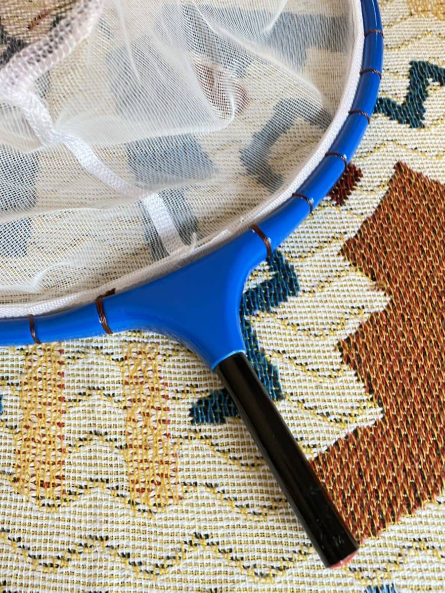 ヘラブナ　新品　カーボン枠玉網　大型　青色枠　二色網　タモ網　1円スタート_6