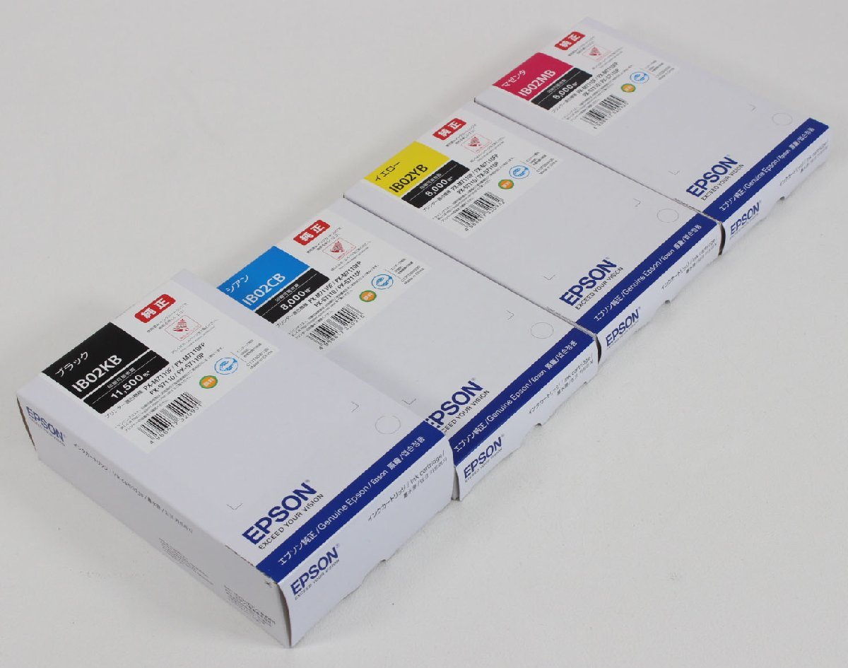 ◇未使用品◇ EPSON IB02CB，YB，MB，KB 純正インクカートリッジ ※使用