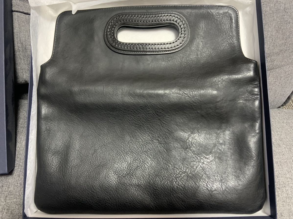 HISFACTORY ヒズファクトリー　クリ手クラッチバッグ　イタリア植物タンニンなめし革・ミネルバボックス