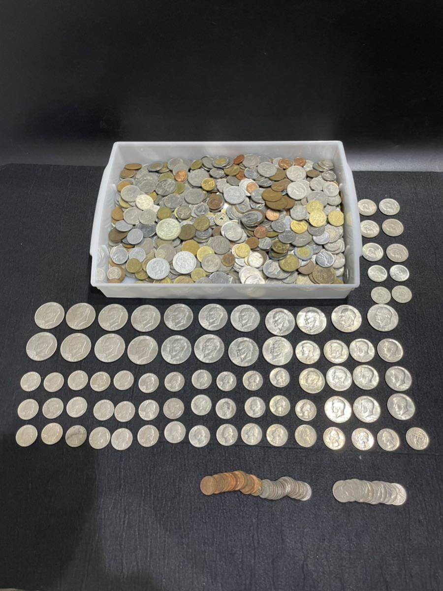 古銭 硬貨 まとめ 大量 4.7kg Yahoo!オークション 外国銭 アメリカ