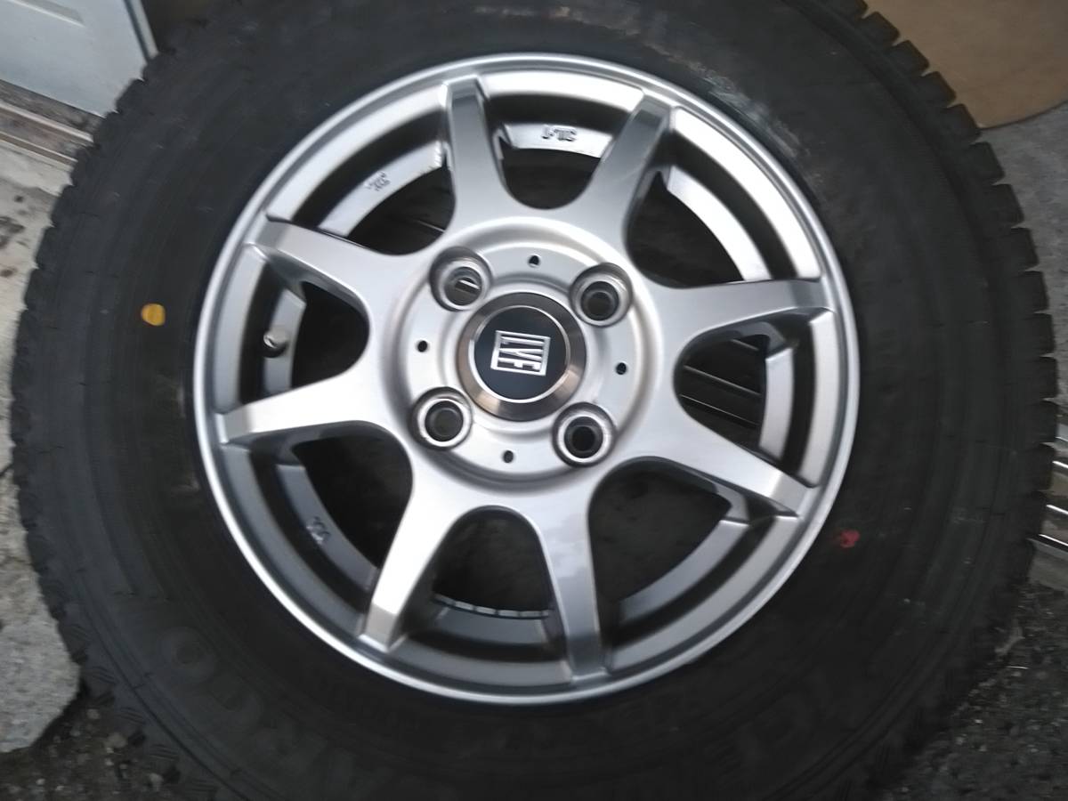 LVFアルミホイール　145/80R12 80/78N LT　1本 グッドイヤーバリ溝バリ山　2021年　深溝　ガリ傷なし　きれいめ