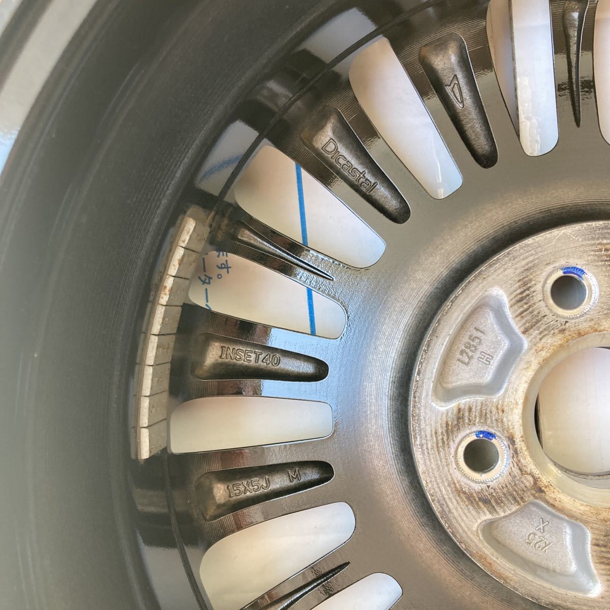 【中古】ダイハツ トール ルーミー 純正アルミホイール カスタムGT ターボ 後期 15インチ 5J +40 4穴_10