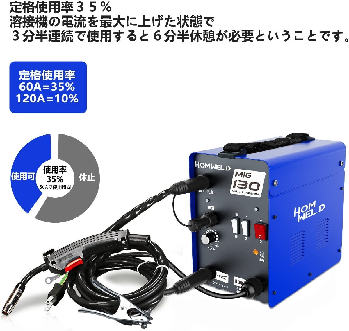 半自動溶接機MIG130 MIG130 家庭用 Z905 コンパクト 家庭 半自動溶接機