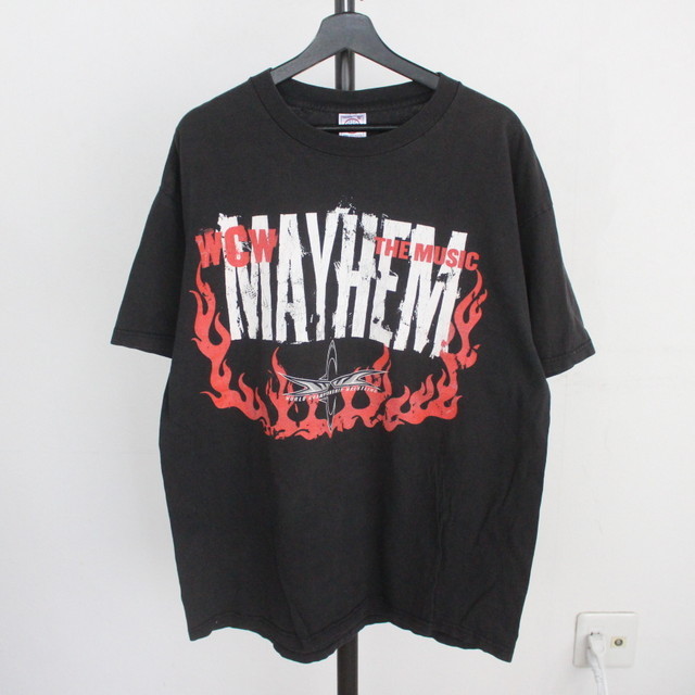 J409 2000年代製 DELTA デルタ 半袖Tシャツ■00s 表記XLサイズ WCW ヒップホップ 黒 ブラック アメカジ ストリート 古着 バンド プリント