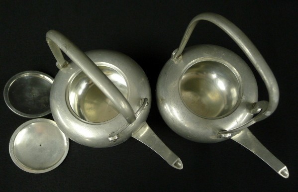 M426 純錫製 錫仙製 銚子 酒入 急須 水注 お屠蘇 一対 総重量1149g 酒