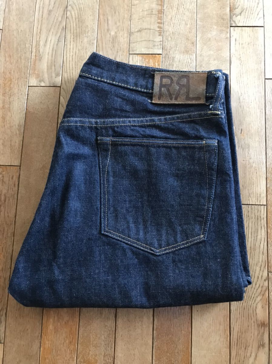 RRL USA製 STRAIGHT LEG DENIM PANTS W35 リジット デニム ダブルアールエル アメリカ製