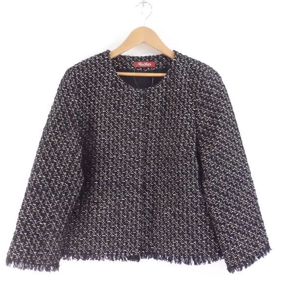 美品 maxmaraSTUDIO マックスマーラ ジャケット ブラック 44 ノー