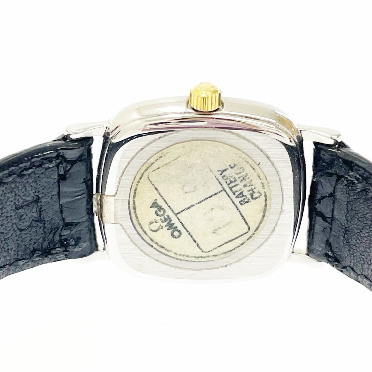 オメガ デビル OMEGA スクエア SS VILLE QZ - デ 手巻き レディース 革ベルト GP スクエアフェイス ビル オメガ&frasl;デヴィルスクエアケース&frasl;シルバーダイヤル&frasl;SS&frasl;手巻き