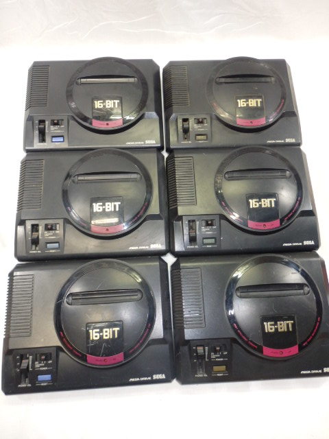 メガドライブ SEGA HAA-2510 本体のみ 6台 まとめて MEGA DRIVE セガ 16-BIT GG839
