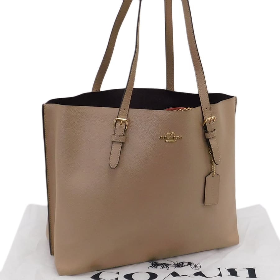 1円 ■ 極美品 コーチ トートバッグ 1671 ベージュ系 レザー 大容量 通勤 通学 COACH ■E.Bil.tI-10