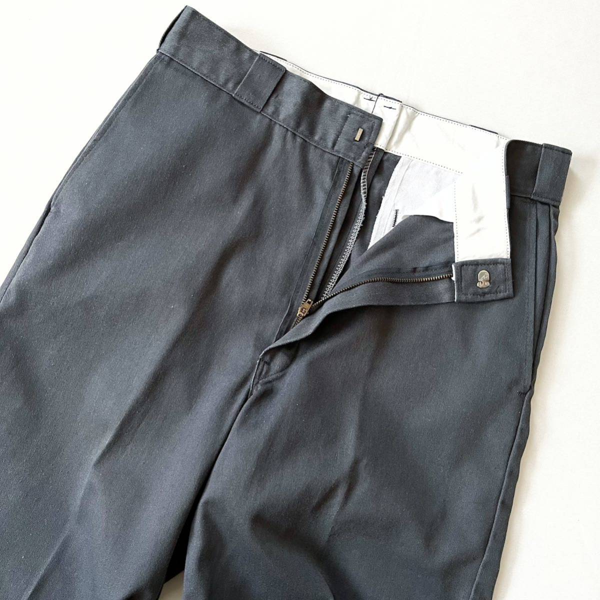 90〜00s USA製 Dickies874 ワークパンツ チャコールグレー W32