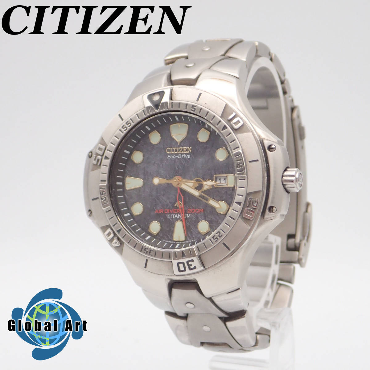 う05267/CITIZEN シチズン/ソーラー/メンズ腕時計/チタン/200M/B876