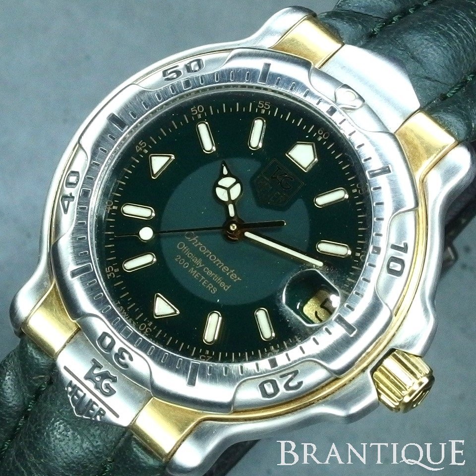 TAG HEUER タグホイヤー 5253-K1 SS/革 自動巻き オートマ クロノ