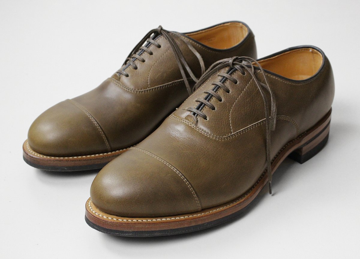 未使用 VIBERG ◇オックスフォード ストレートチップ シューズ 茶 