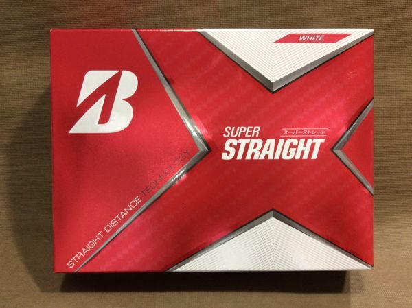 BD-147】即決 送料無料 外箱難あり 未使用品 ゴルフボール ブリヂストン SUPER STRAIGHTスーパーストレート ボール 1ダース ホワイト
