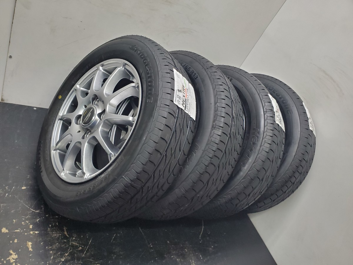 155/65R13 ネクストリー ラジアル 夏タイヤ サマータイヤ アルミホイール付き ブリヂストン 送料無料 条件付き