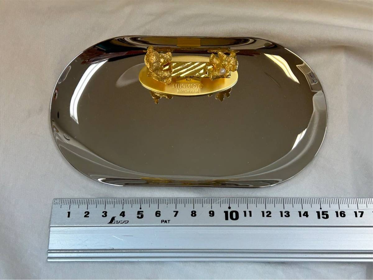 新品未使用 ミキモト ジュエリー トレイ クマ×パール シーソー