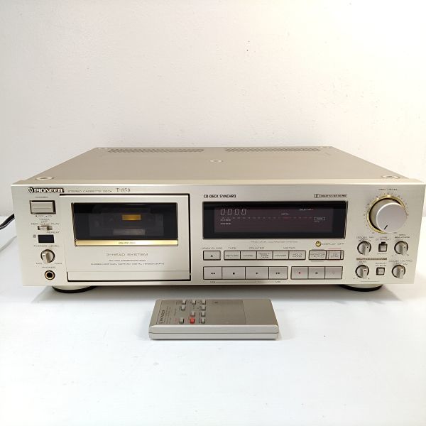 Pioneer パイオニア T-858 ステレオカセットデッキ リモコン 取説付き