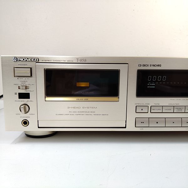 Pioneer パイオニア T-858 ステレオカセットデッキ リモコン 取説付き