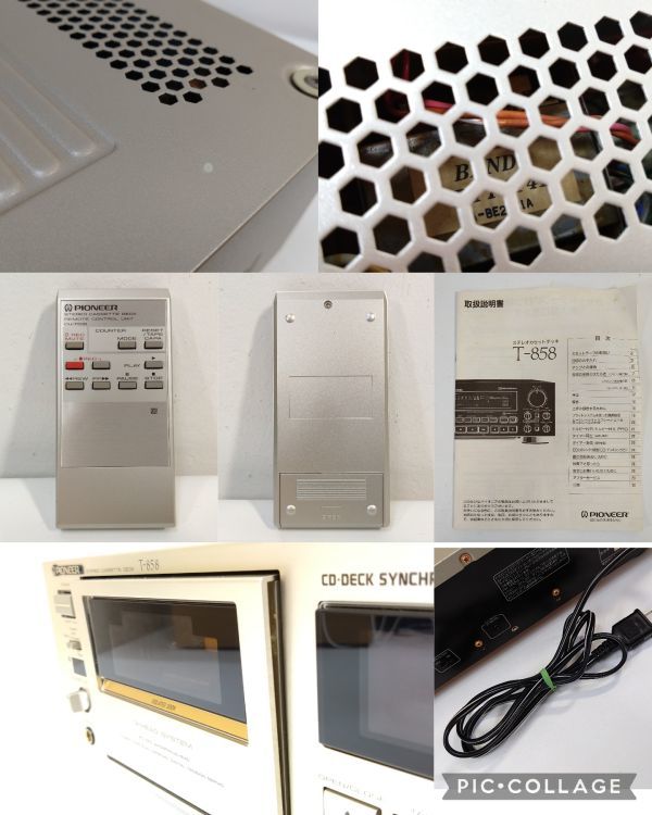 Pioneer パイオニア T-858 ステレオカセットデッキ リモコン 取説付き
