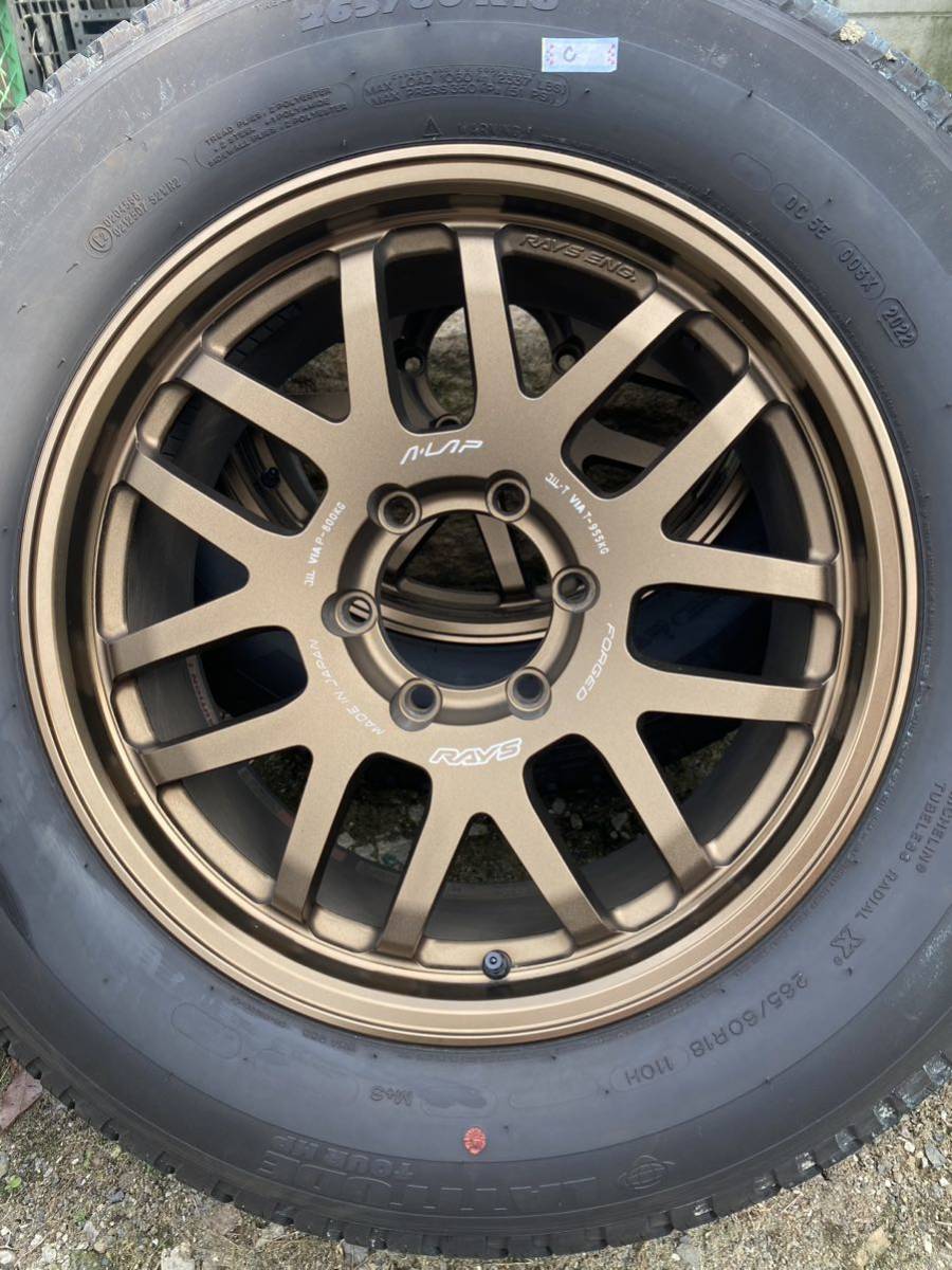 RAYS A-LAP-07X 8.0J-18インチ ホイール4本 ミシュランタイヤ9分山 