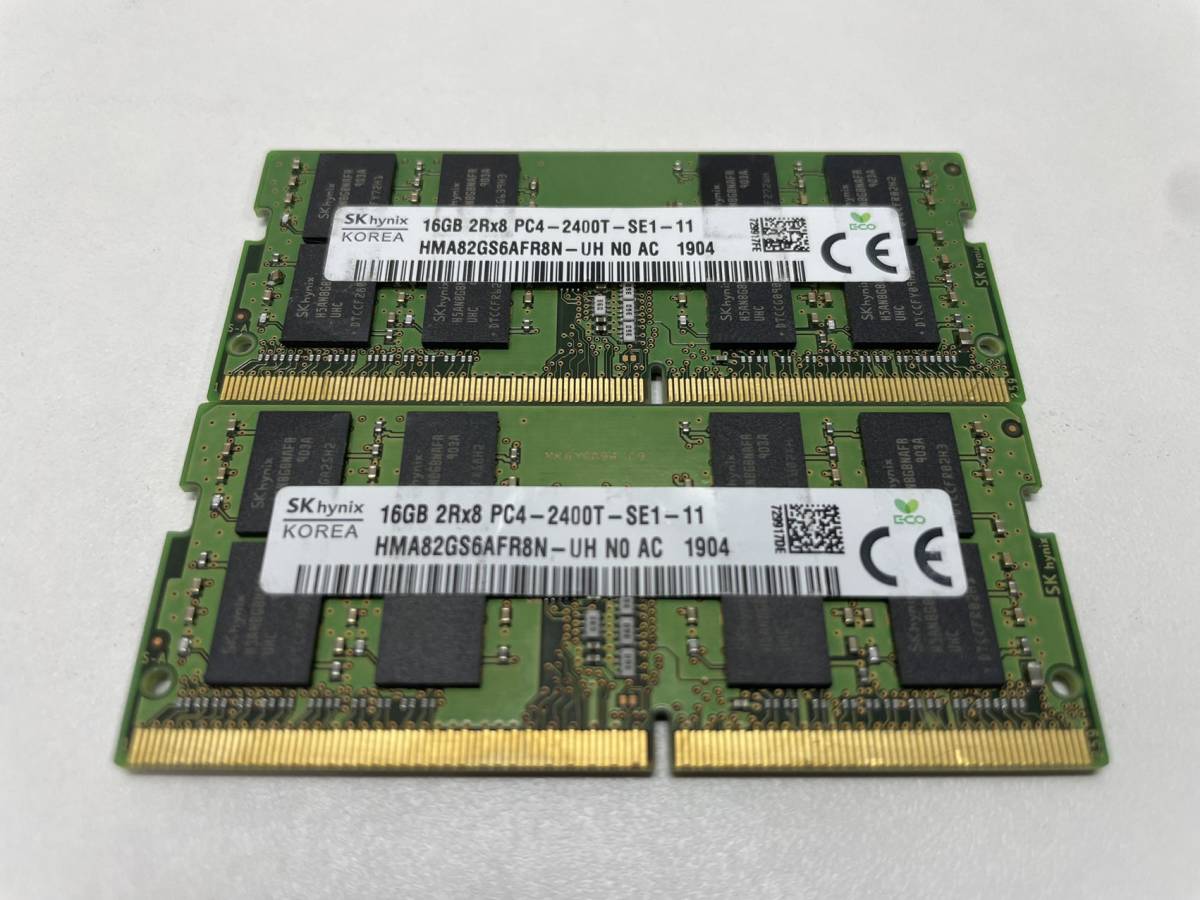 メモリ ノートパソコン用 1.20V Micron DDR4-3200 PC4-25600 16GBx2枚 