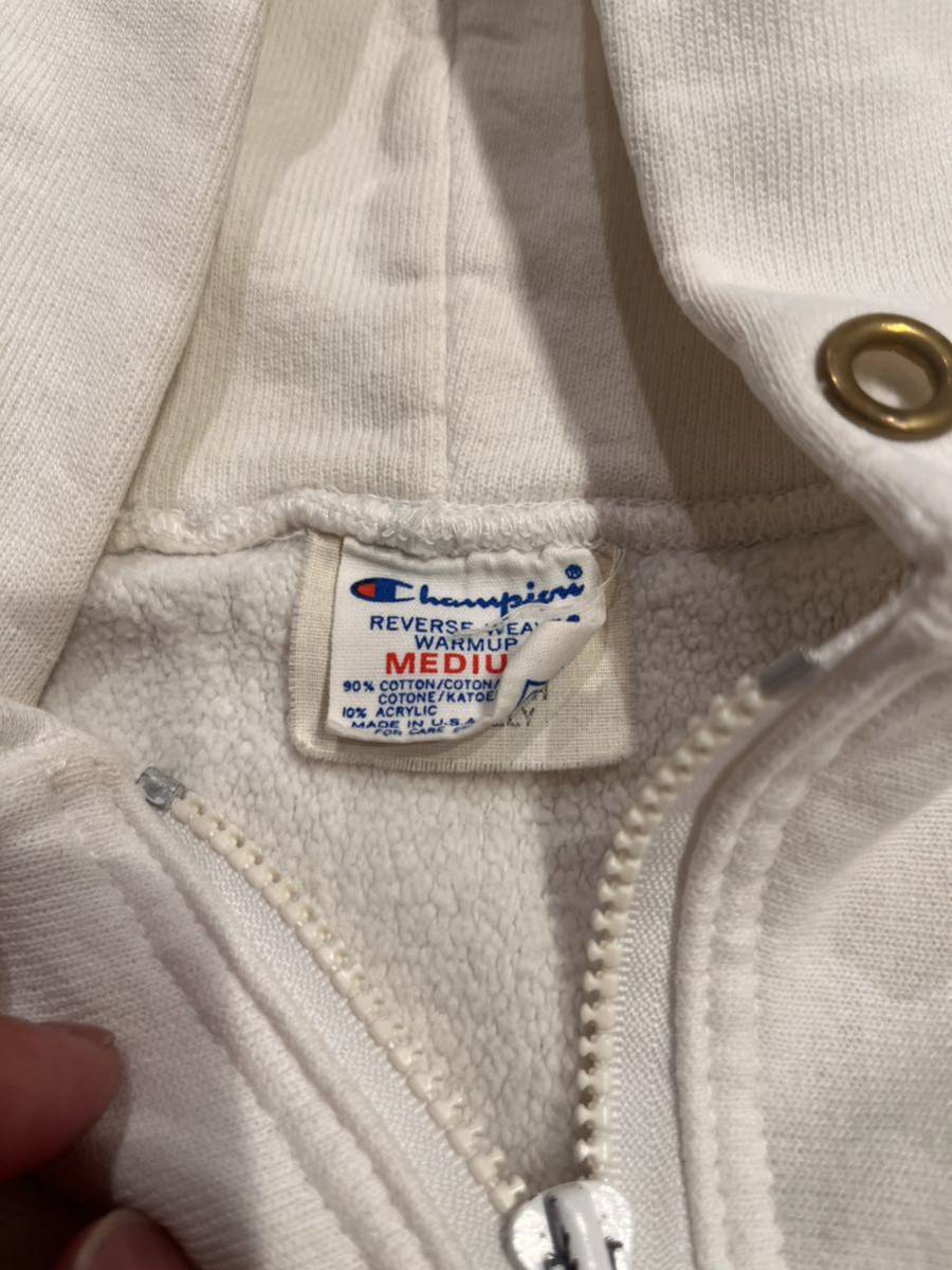希少80s チャンピオンリバースパーカーハーフジップ目無しChampion  