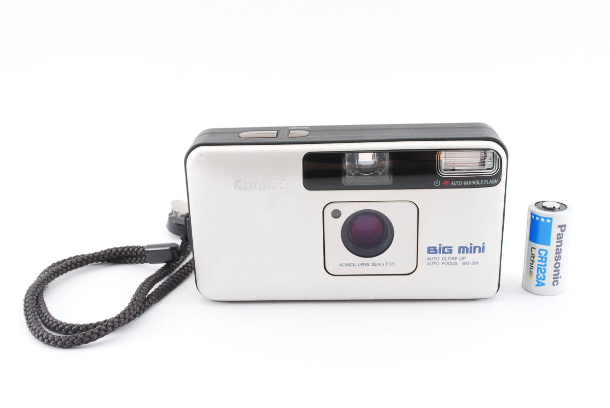 ★美品★ Konica Big Mini BM-201 コニカ ビッグ ミニ コンパクト フィルムカメラ ストラップ付 35mm F3.5