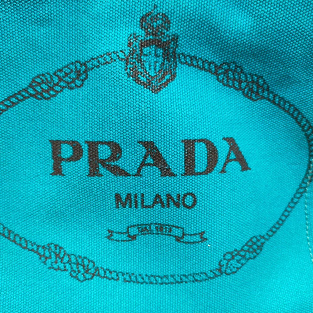 ◆中古品◆PRADA CANAPA COLOUR COBALTO+PAVO プラダ ミニカナパ BN2439 ハンドバッグ キャンバス ブルー系 R40626NH