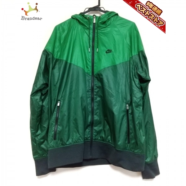ナイキ NIKE ブルゾン サイズXXL XL - ダークグリーン×グリーン メンズ 