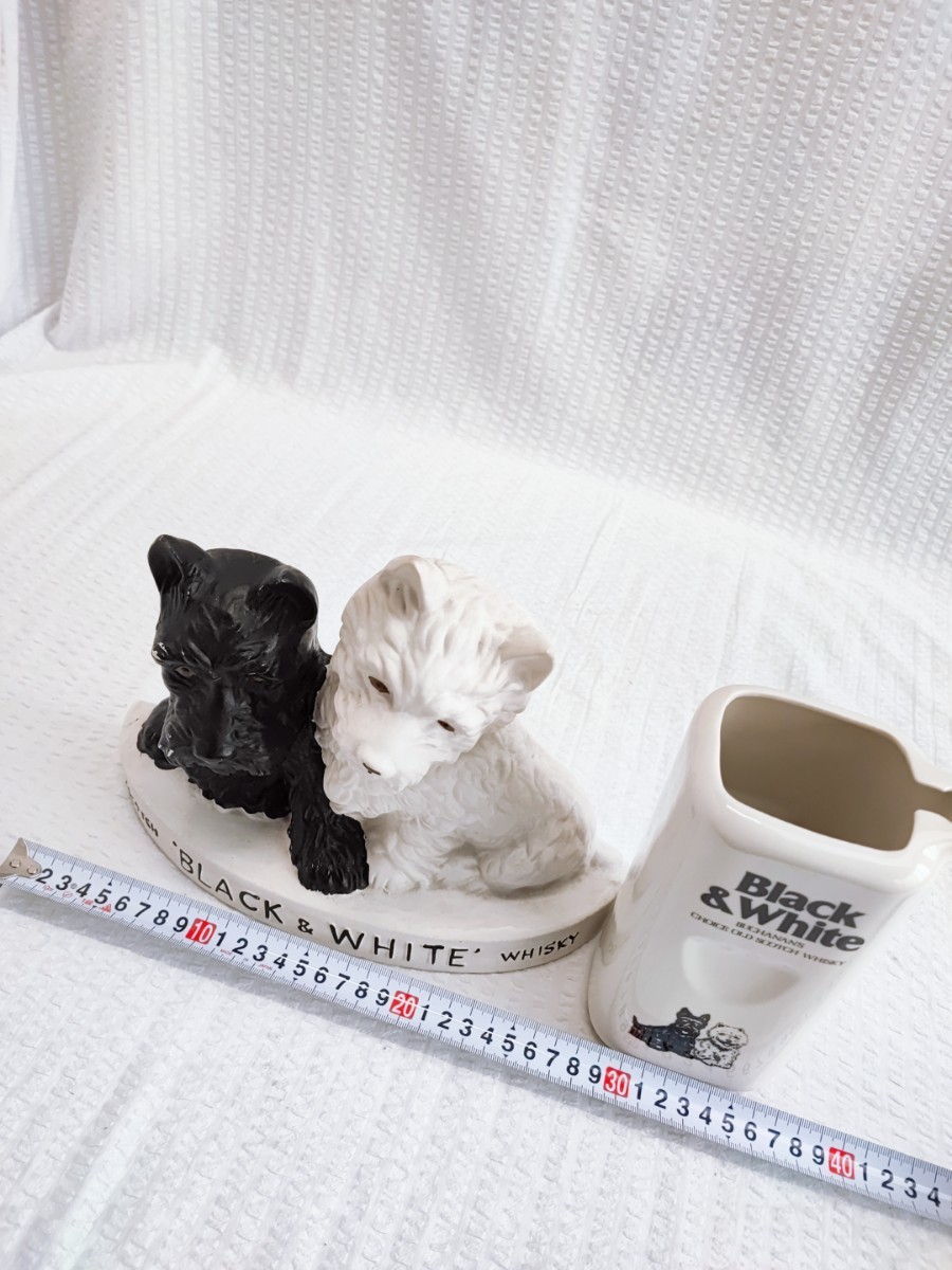 Black&White WHISKY SCOTCH 陶器 置物 水差し セット スコッチ