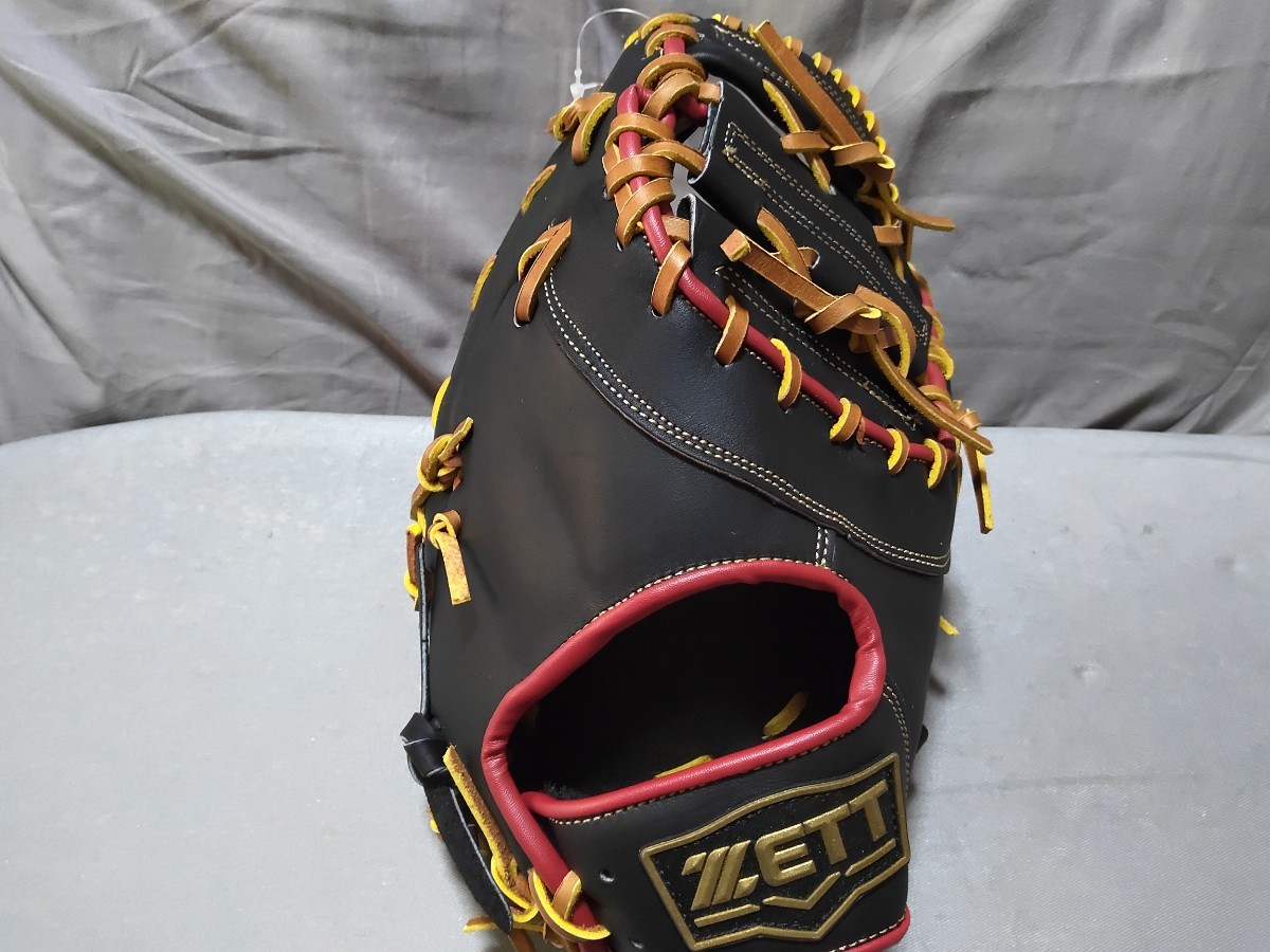 【新品】ZETT　一般硬式ファーストミット　黒