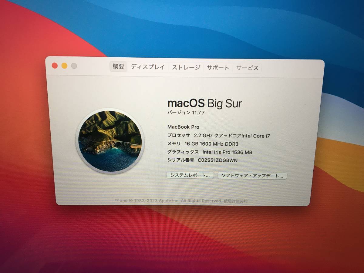 ☆【良品】Apple MacBook Pro Retina 15-inch Mid 2015 A1398 Core i7 