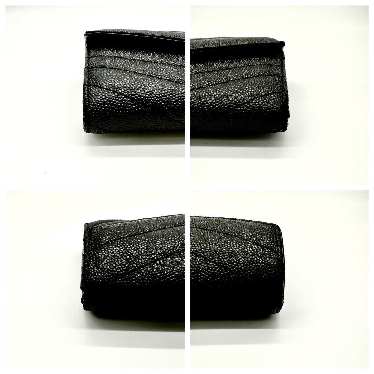 極美品✨サンローラン 長財布 キャビアスキン カサンドラロゴ 水色 希少色 極美品✨サンローラン 長財布 キャビアスキン カサンドラロゴ 水色 希少色