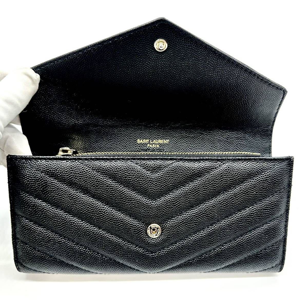 超極美品】サンローラン SAINT LAURENTカサンドラ キャビア