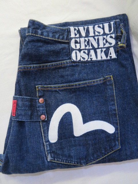 ☆濃い目 大きい W38 EVISU GENES OSAKA エヴィス エビス カモメ 