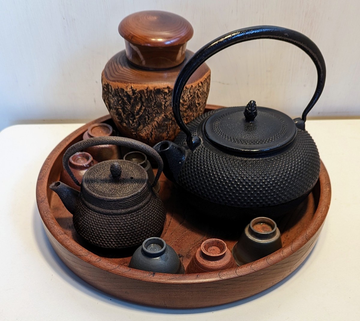 茶道具、鉄瓶急須、ぐい呑みセット