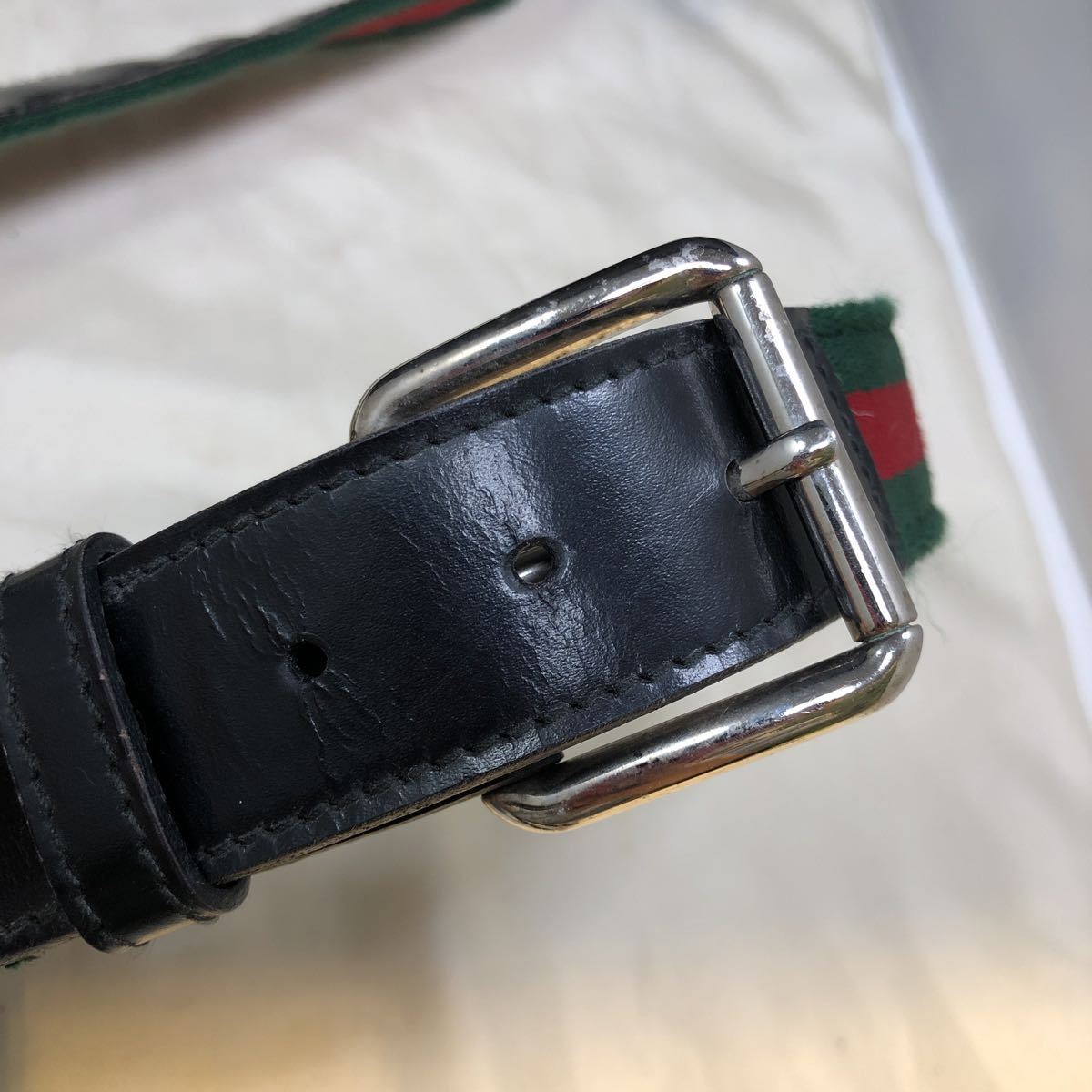 GUCCI グッチ 犬用品 3点セット 首輪 リード 大型犬用 ジャンク品 