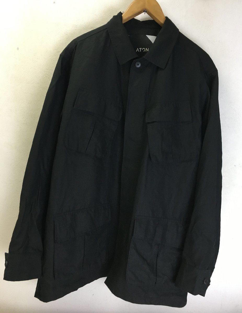 ◇ATON エイトン 美品 LINEN WEATHER JUNGLE FATIGUE JACKET リネン  