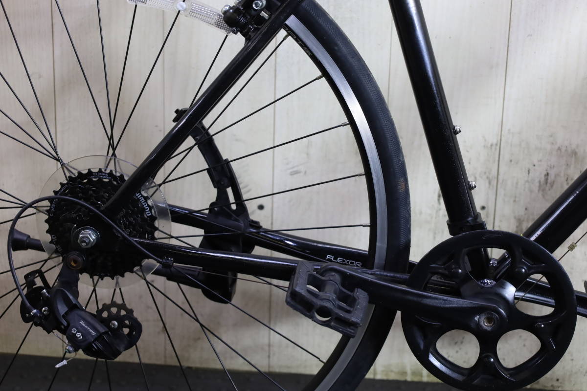 人気美品！NESTO VACANZE 700C アルミ シマノ7速 500mm BLACK AUTO LED