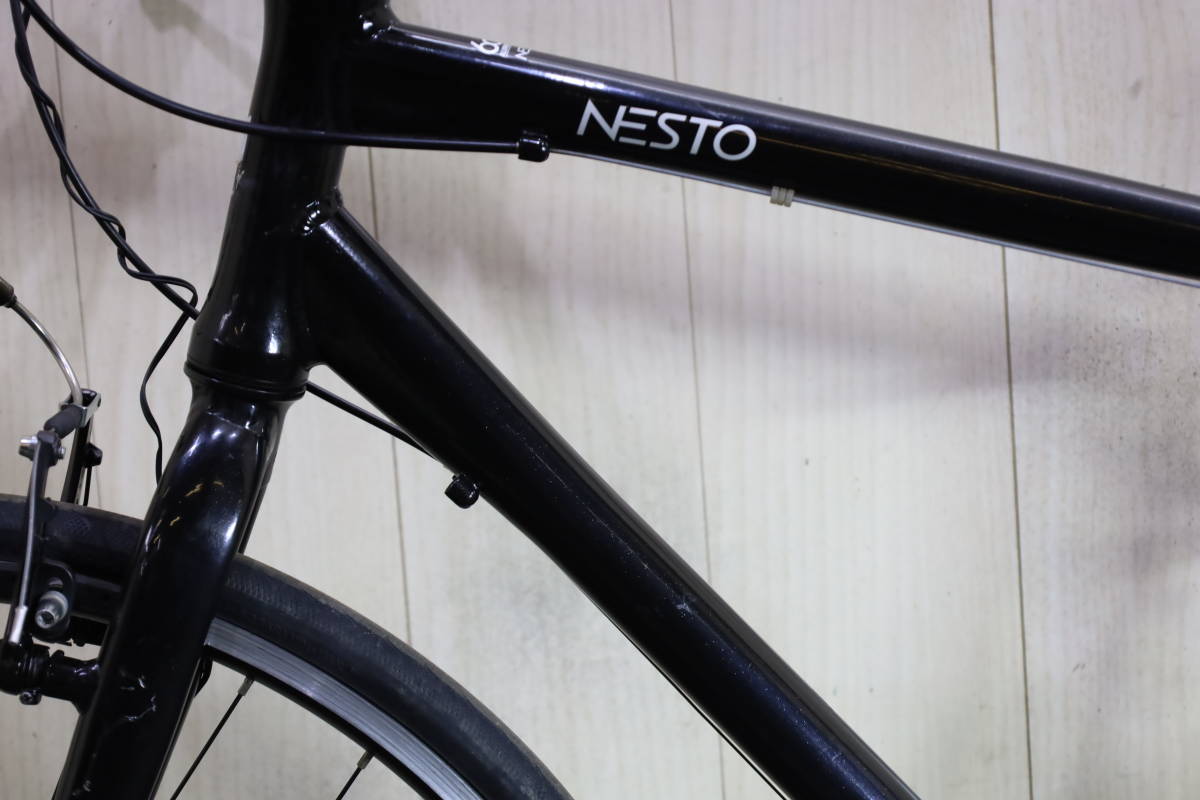 人気美品！NESTO VACANZE 700C アルミ シマノ7速 500mm BLACK AUTO LED